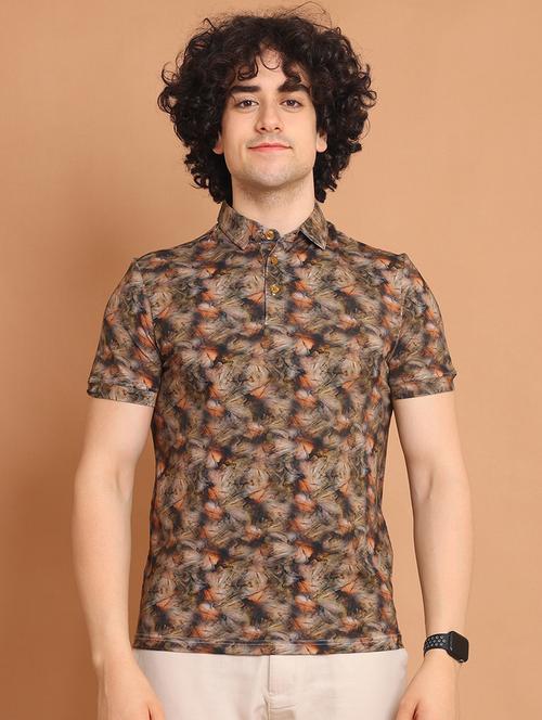 polo neck all over print t-shirt - 19867660 - Very Small Image - 1