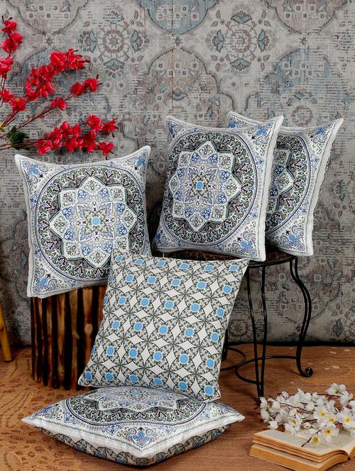 alina decor dual side digital printed set of 5 16x16 inch cushion covers - 19868356 - Very Small Image - 1