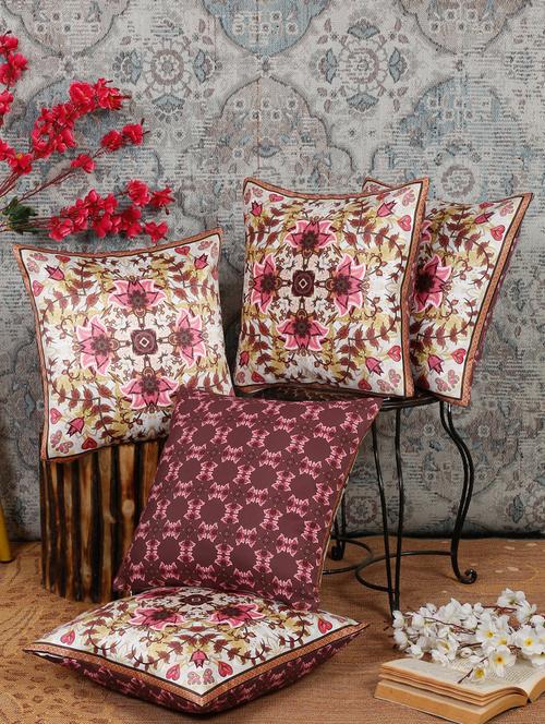 alina decor dual side digital printed set of 5 16x16 inch cushion covers - 19868360 - Very Small Image - 1