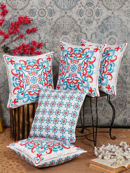 alina decor dual side digital printed set of 5 16x16 inch cushion covers - 19868368 - Very Small Image - 1