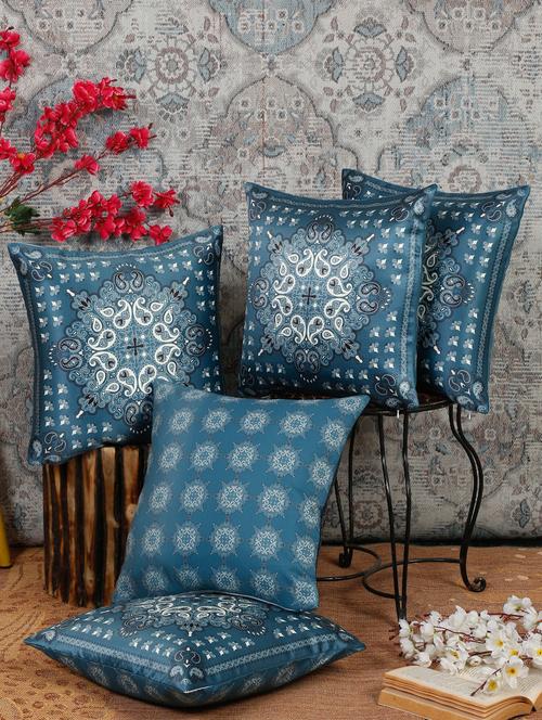 alina decor dual side digital printed set of 5 16x16 inch cushion covers - 19868370 - Very Small Image - 1