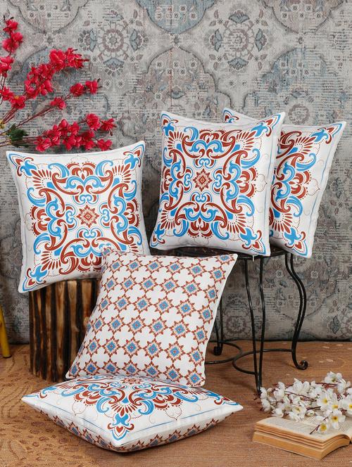alina decor dual side digital printed set of 5 16x16 inch cushion covers - 19868375 - Very Small Image - 1