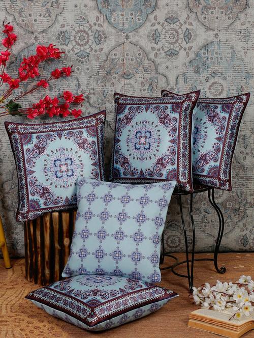 alina decor dual side digital printed set of 5 16x16 inch cushion covers - 19868383 - Very Small Image - 1