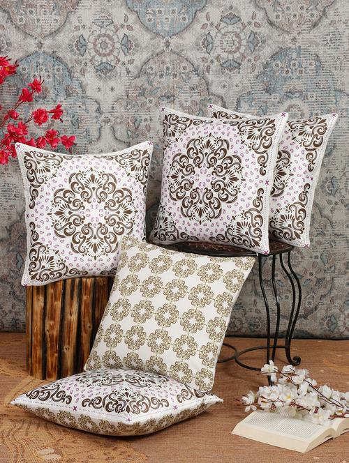 alina decor dual side digital printed set of 5 16x16 inch cushion covers - 19868395 - Very Small Image - 1