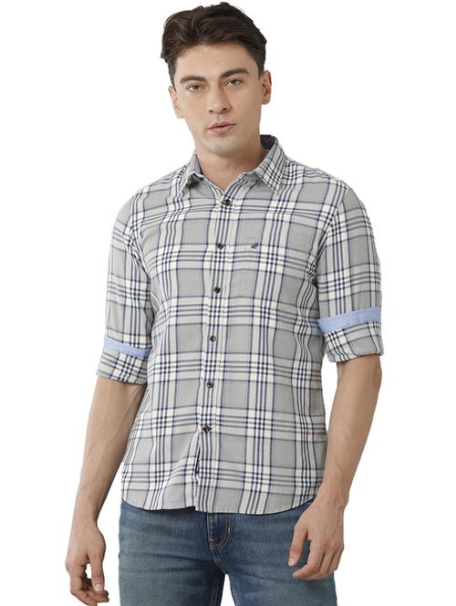 mens checks casual shirt - 19871190 - Very Small Image - 1