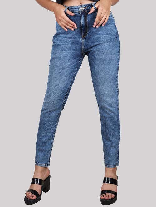 blue cotton stone wash jeans - 19871785 - Very Small Image - 1