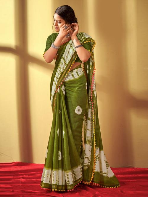 self design woven saree with blouse - 19872005 - Very Small Image - 1