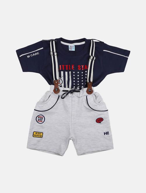 boys printed t-shirt with dungree set  - 19872689 - Very Small Image - 1