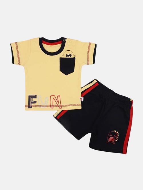 boys printed t-shirt with shorts set - 19872818 - Very Small Image - 1