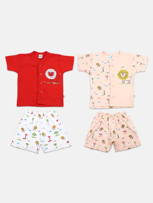 boys printed shirt with shorts combo set - 19872849 - Very Small Image - 1