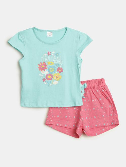 girls printed shorts set - 19873066 - Very Small Image - 1