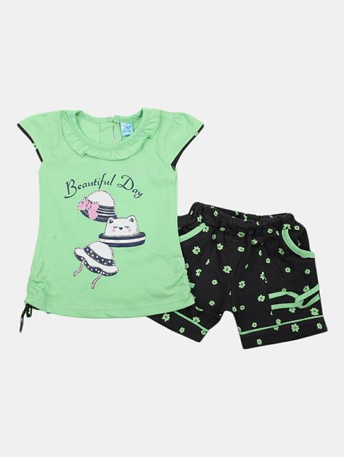 girls printed shorts set - 19873154 - Very Small Image - 1