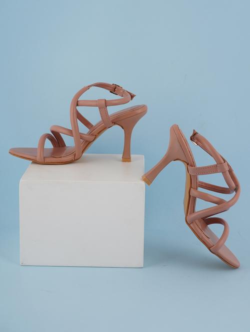 nude synthetic back strap sandals - 19874625 - Very Small Image - 1