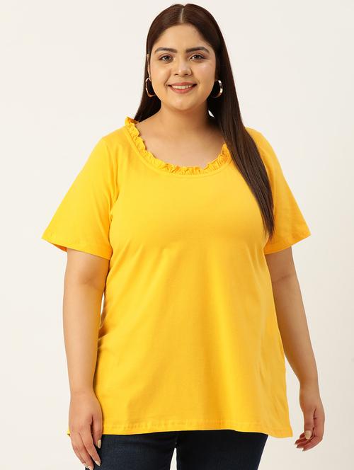 women's straight round neck top - 19874959 - Very Small Image - 1