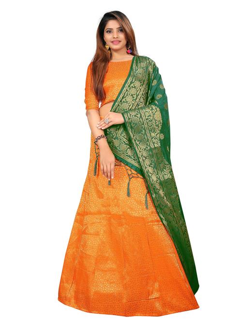 banarasi lehenga choli with dupatta - 19875339 - Very Small Image - 1