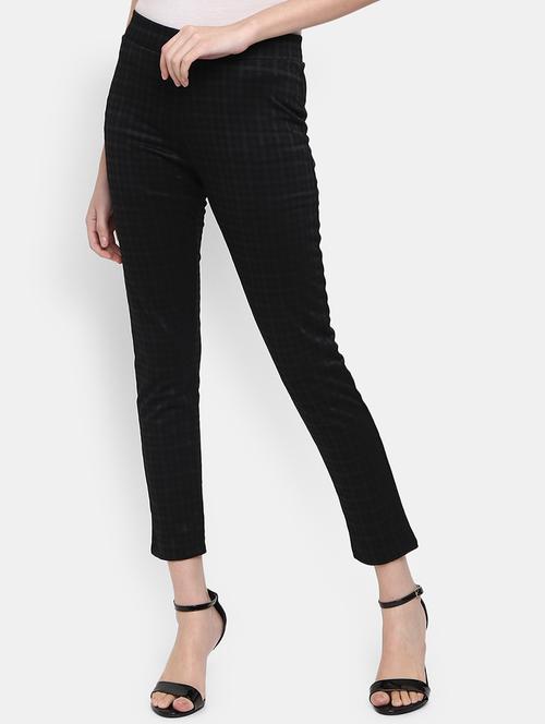 black checkered ankle length jegging - 19875868 - Very Small Image - 1