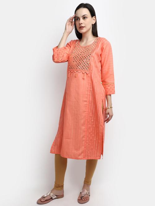 women's straight kurta - 19876547 - Very Small Image - 1