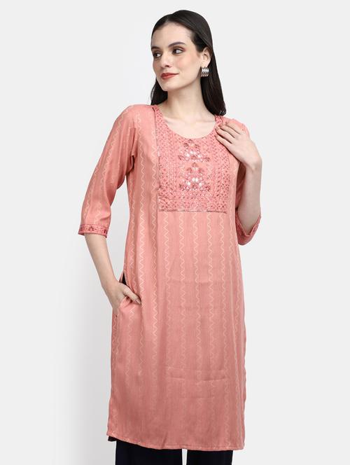 women's straight kurta - 19876586 - Very Small Image - 1