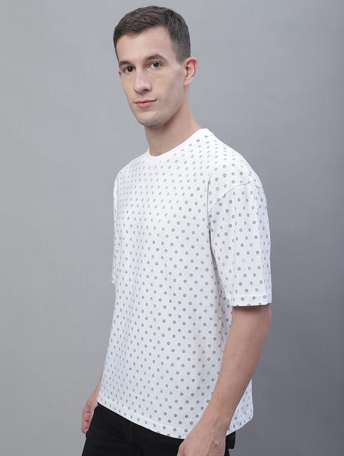 round neck printed cotton t-shirt - 19877213 - Very Small Image - 1