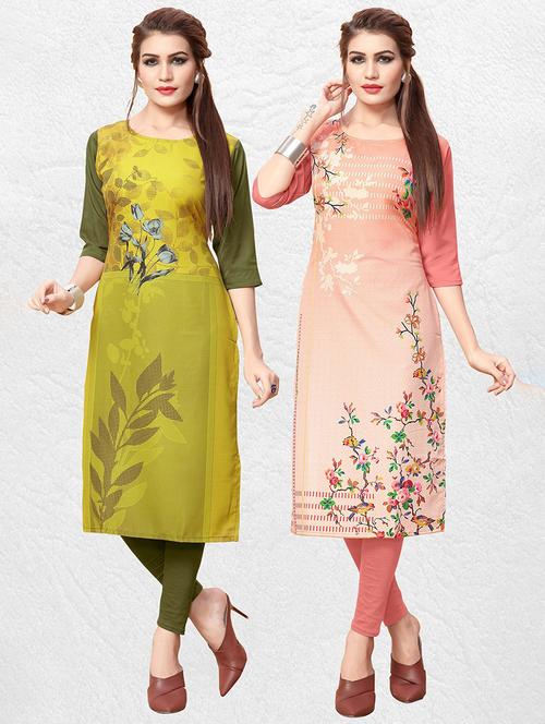 women's straight kurta - 19881928 - Very Small Image - 1