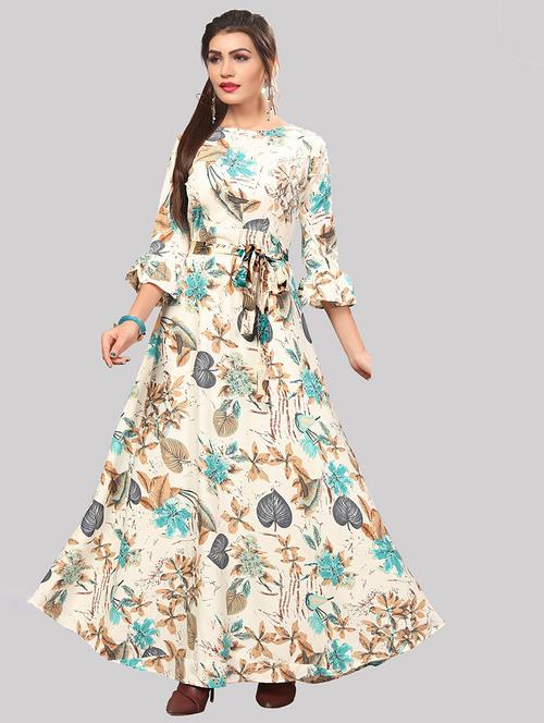 women's fit & flare floral dress - 19882070 - Very Small Image - 1