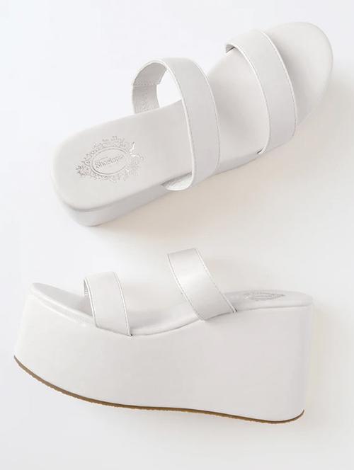 white synthetic platforms sandals - 19883331 - Very Small Image - 1