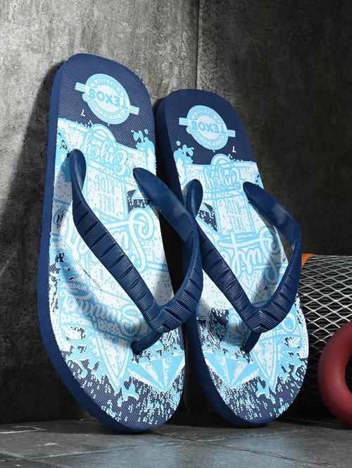 blue printed slip on flip flop - 19883393 - Very Small Image - 1