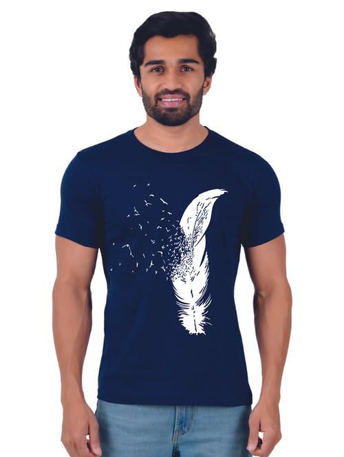 round neck printed cotton t-shirt - 19885818 - Very Small Image - 1