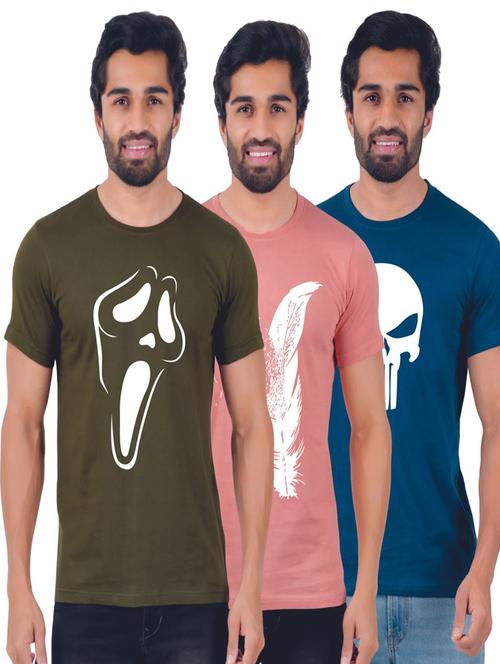 pack of 3 chest print t-shirt - 19885851 - Very Small Image - 1