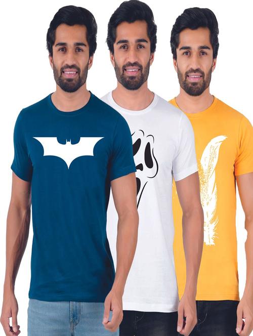 pack of 3 chest print t-shirt - 19885866 - Very Small Image - 1