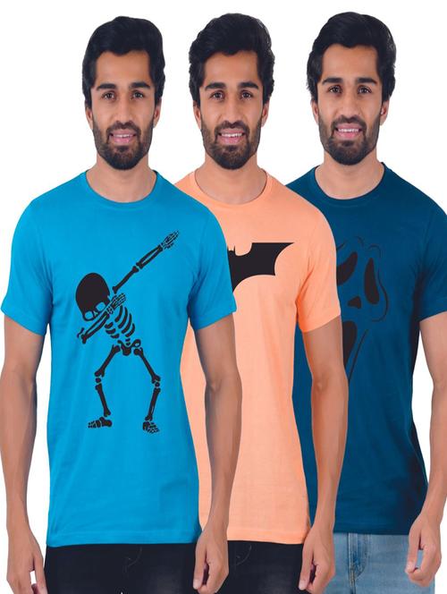 pack of 3 chest print t-shirt - 19885878 - Very Small Image - 1