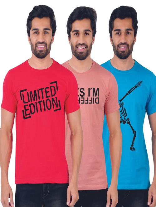 pack of 3 chest print t-shirt - 19885894 - Very Small Image - 1