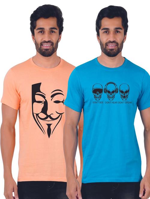 pack of 2 chest print t-shirt - 19885935 - Very Small Image - 1