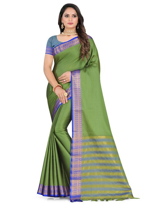 self design kanjivaram saree with blouse  - 19886628 - Very Small Image - 1