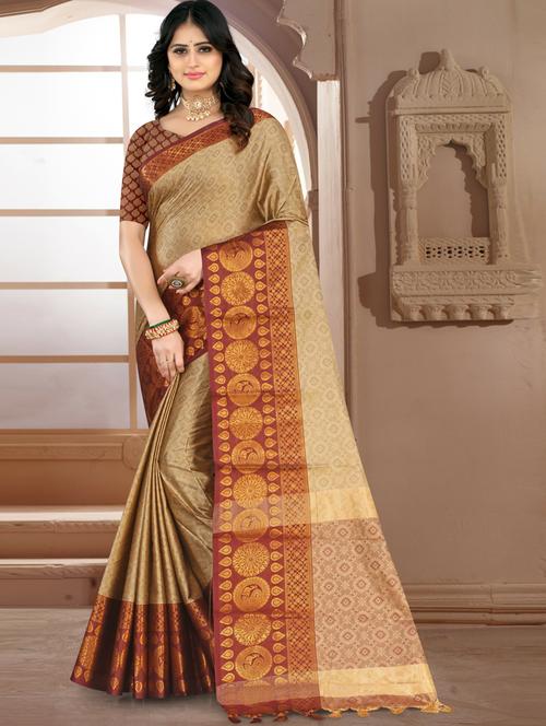 ethnic motif venkatagiri saree - 19887857 - Very Small Image - 1