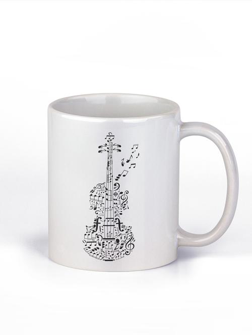 violin - white printed mug - personalized coffee or tea mug - 19890819 - Very Small Image - 1