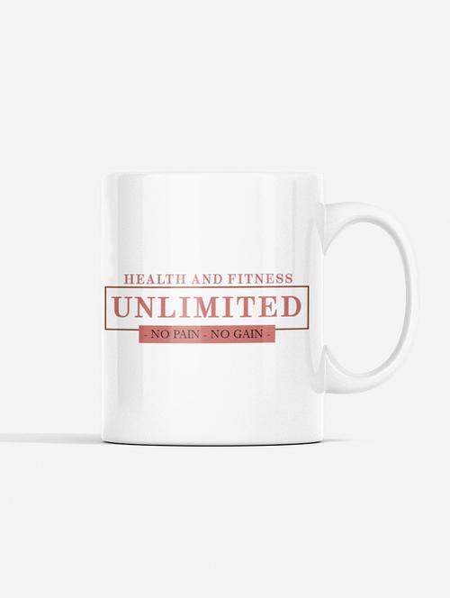 heath and fitness, unlimited, no pain, no gain - printed coffee mugs for gym lovers - 19891039 - Very Small Image - 1