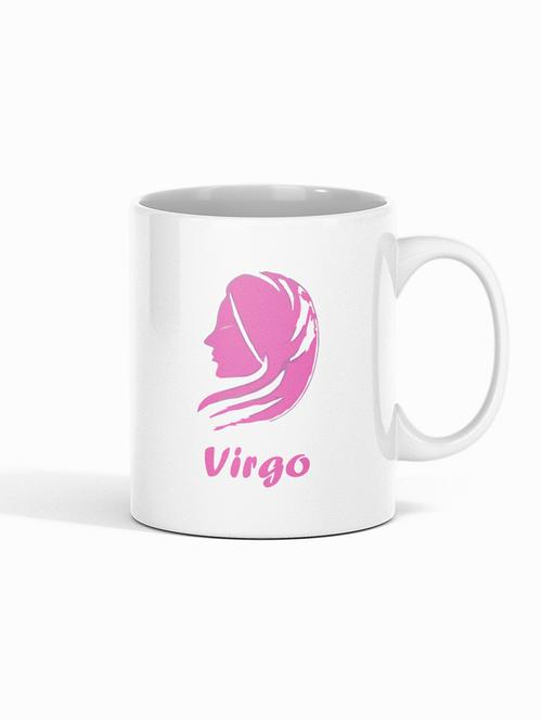 virgo (bg pink) - zodiac sign printed coffee mugs - 19891217 - Very Small Image - 1