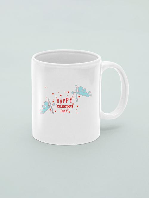 happy valentine's day with too cute for cupid - printed coffee mugs for valentine's day - 19891291 - Very Small Image - 1