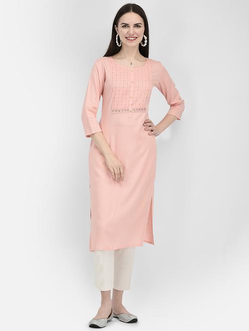 women's straight kurta - 19891545 - Very Small Image - 1