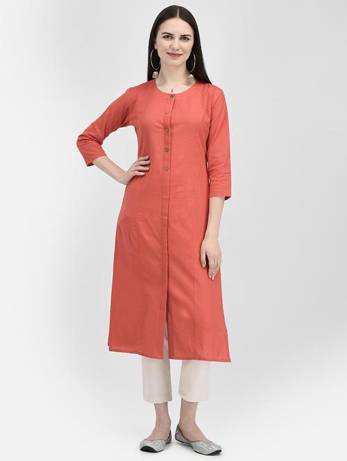 women's straight kurta - 19891693 - Very Small Image - 1