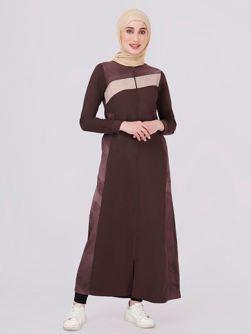 brown maxi cloaks & abaya - 19892418 - Very Small Image - 1