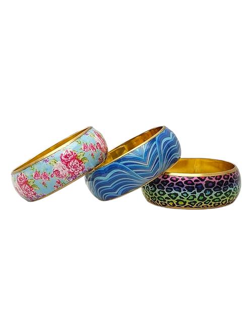 czfashions printed metal bangles combo - 19892452 - Very Small Image - 1