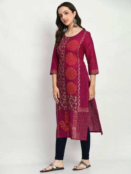 women's straight kurta - 19895992 - Very Small Image - 1