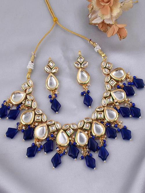 tjc beads studded brass jewellery set - 19898399 - Very Small Image - 1