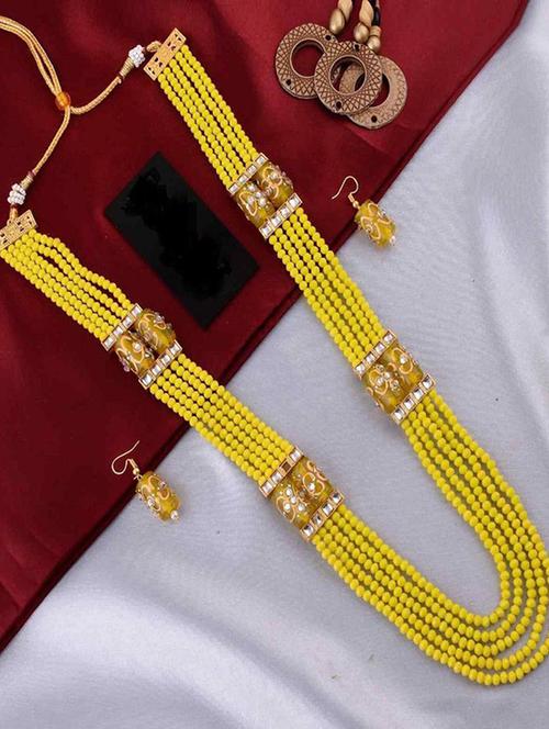 tjc beads studded brass jewellery set - 19898546 - Very Small Image - 1