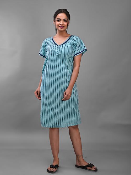 v-neck printed sleepshirts - 19899580 - Very Small Image - 1