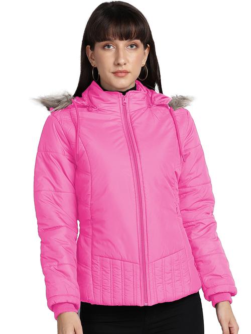 pink faux fur jacket - 19899847 - Very Small Image - 1