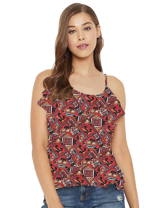 women's straight shoulder strap top - 19899961 - Very Small Image - 1