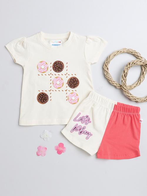 printed cotton shorts set - 19900981 - Very Small Image - 1